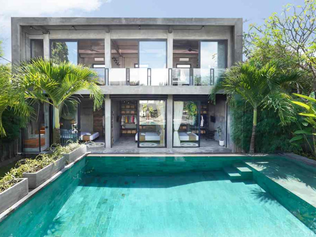 Modern 3 Bedroom Concrete Industrial Style Villa for Sale in Umalas, Bali