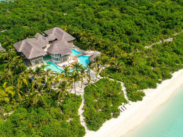 Exclusive 4 Bedroom Private Island Eco Resort Beach Residence with Slide for Sale in the Maldives