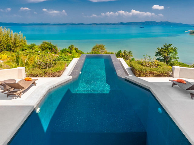 One-of-a-Kind 5 Bedroom Luxury Modern Minimalist Designer Villa with Amazing Extended Infinity Pool for Sale in Phuket