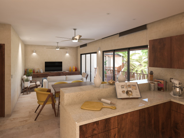 2 Bedroom Boutique Apartment with Garden in Tulum (C-001)