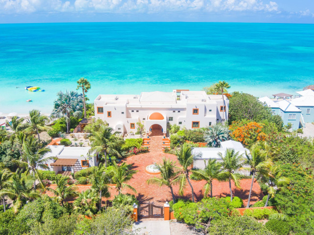 Exceptional 7 Bedroom Luxury Moroccan Style Beachfront Villa for Sale on Sapodilla Bay Beach, Turks & Caicos