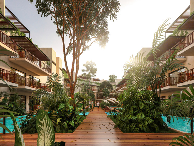 2 Bedroom Boutique Apartment with Garden in Tulum (B-001)