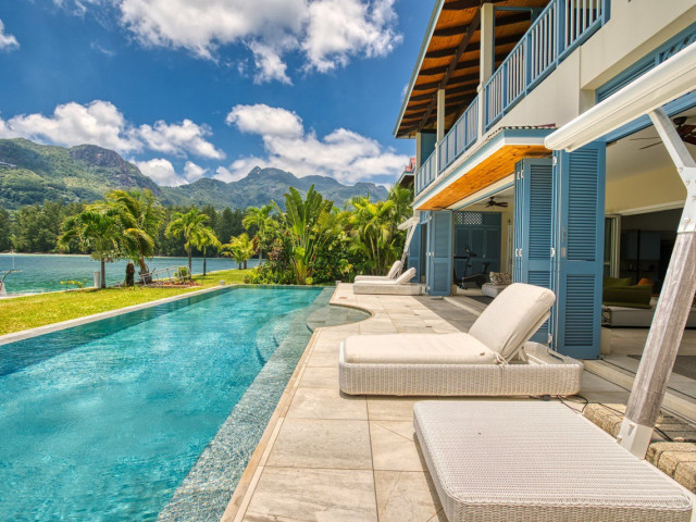 Custom Furnished 5 Bedroom Luxury Canal Front Villa with Private Cinema for Sale on Eden Island, Seychelles