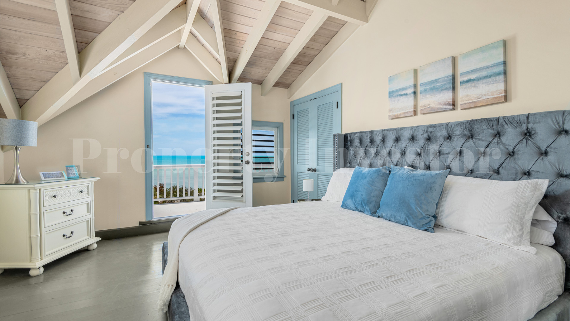 Fantastic 4 Bedroom Cape Cod Style Luxury Beach House for Sale  on Taylor Bay Beach, Turks & Caicos