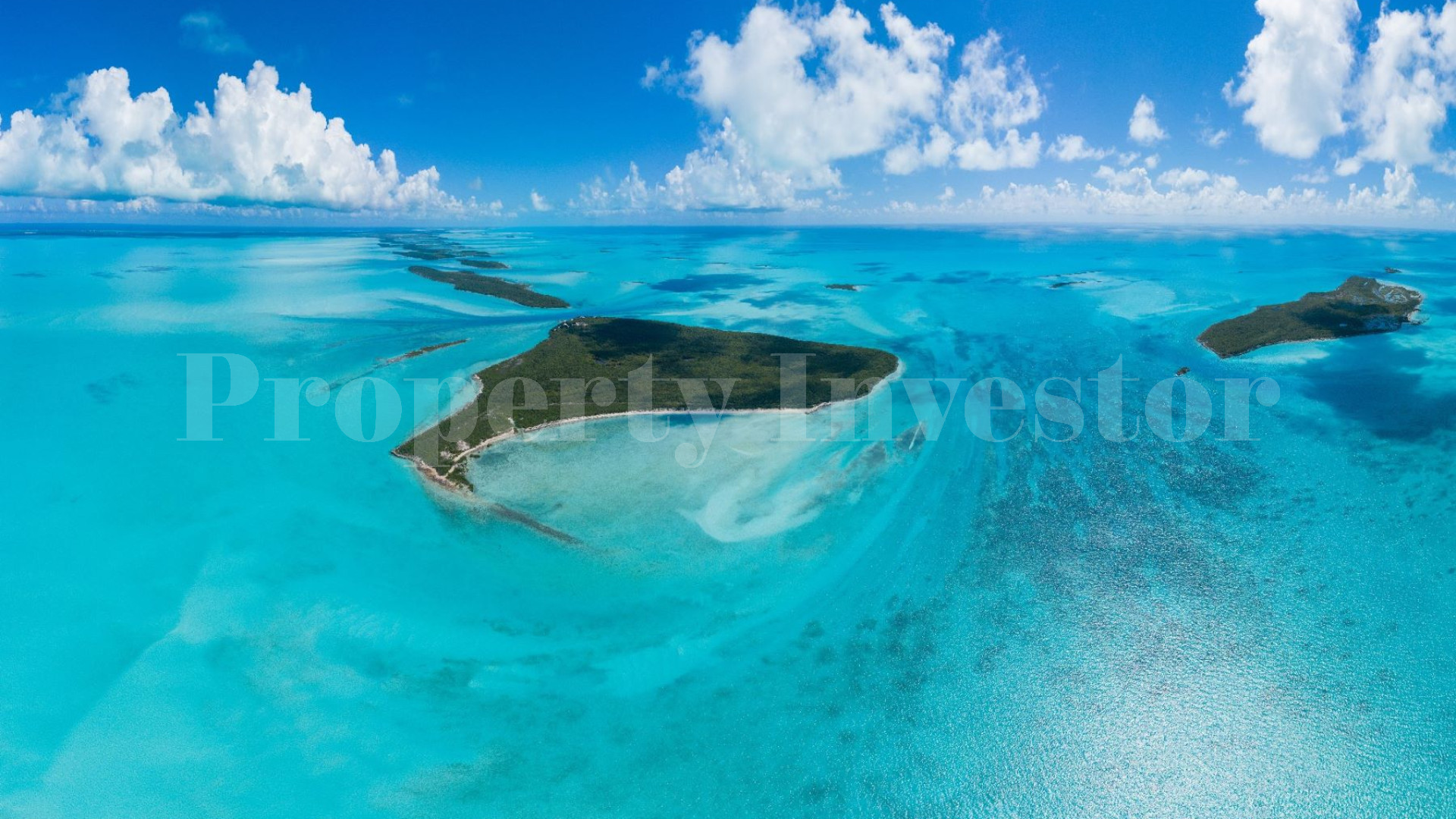 Частный автономный остров 104 гектара и резиденция с солнечными системами и батареями на Эксума-Кейс, Багамы