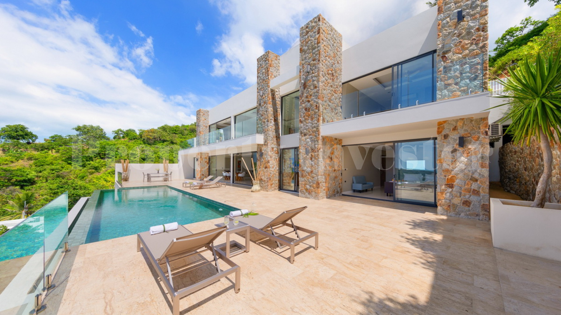 Фантастическая роскошная дизайнерская вилла с 4 спальнями с видом на море на о. Самуи