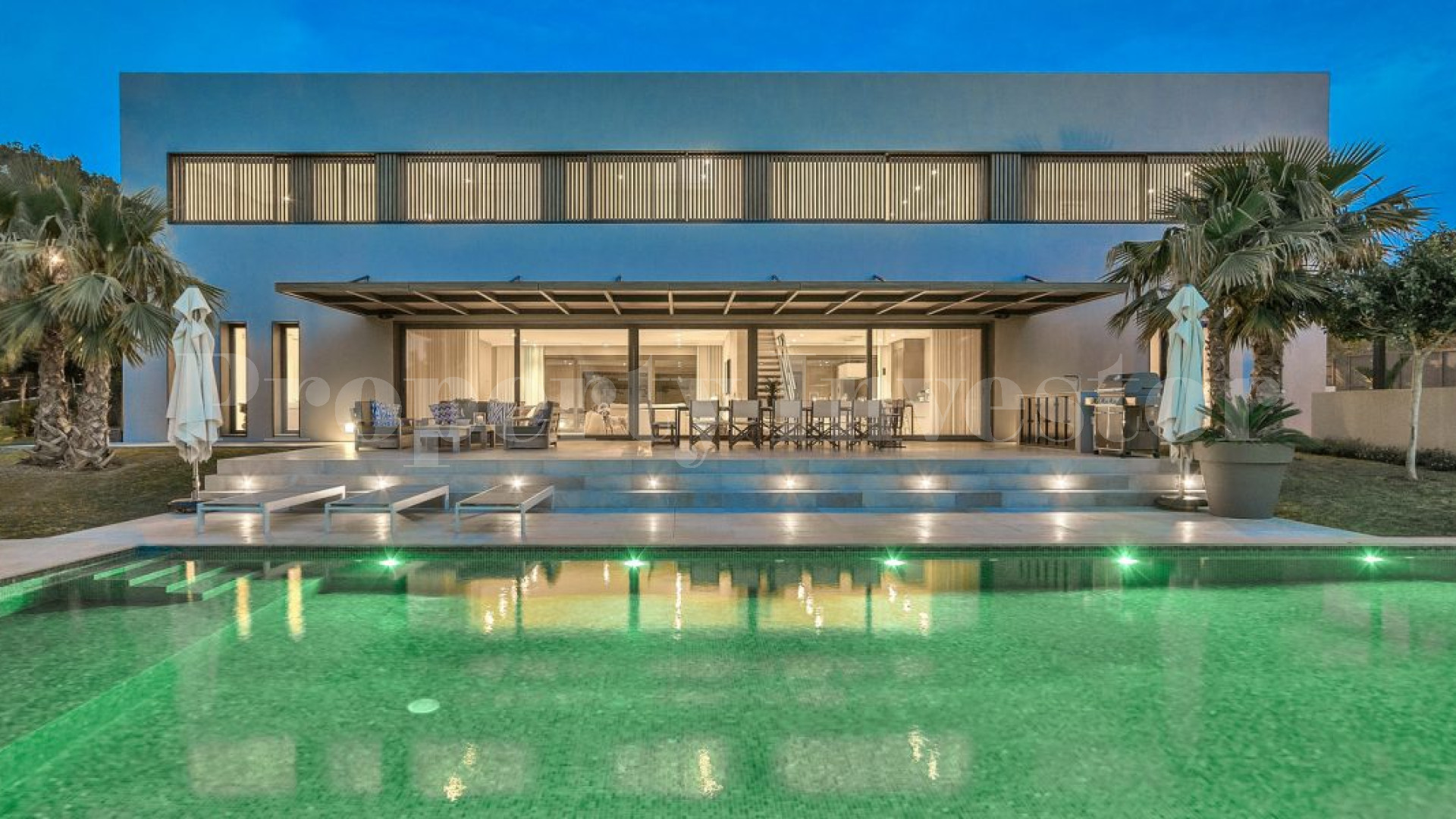 Chic 6 Bedroom Designer Sea View Villa in Sought After Location of Santa Ponsa