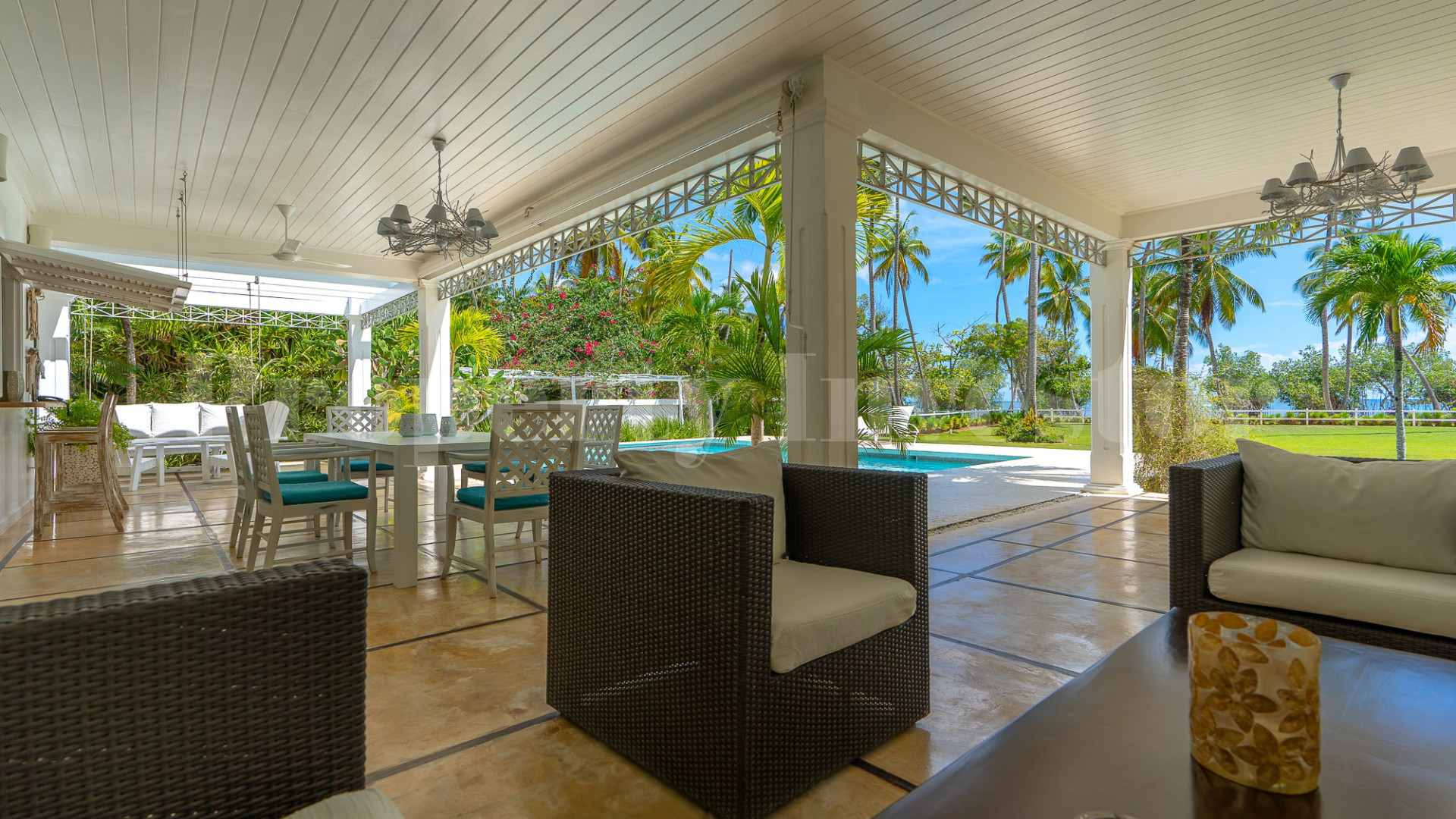 Magnificent 5 Bedroom Private Colonial Style Beachfront Villa for Sale in La Esperanza, Las Terrenas