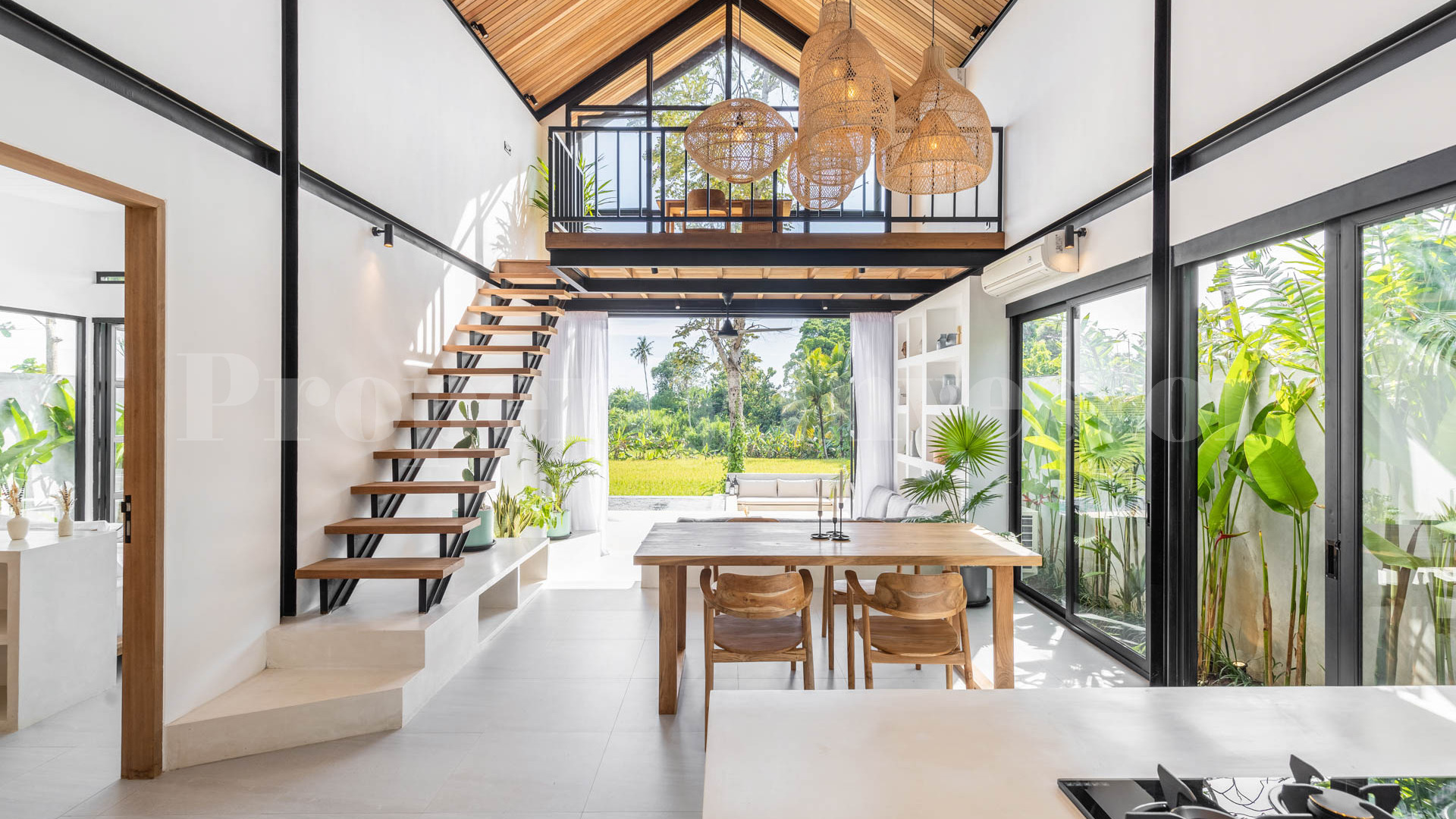 Chic 1-3 Bedroom Designer Loft Villas with Beautiful Rice Paddy Views for Sale Near Canggu, Bali