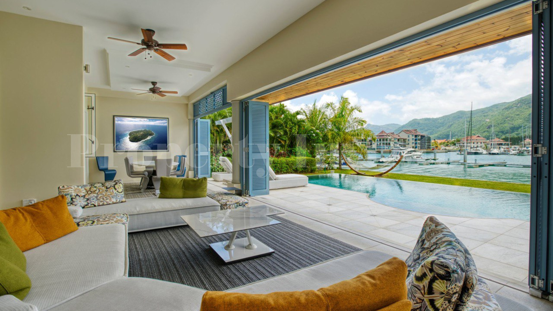 Дизайнерская роскошная вилла на 5 спален у воды со своим кинотеатром на острове Иден, Сейшелы