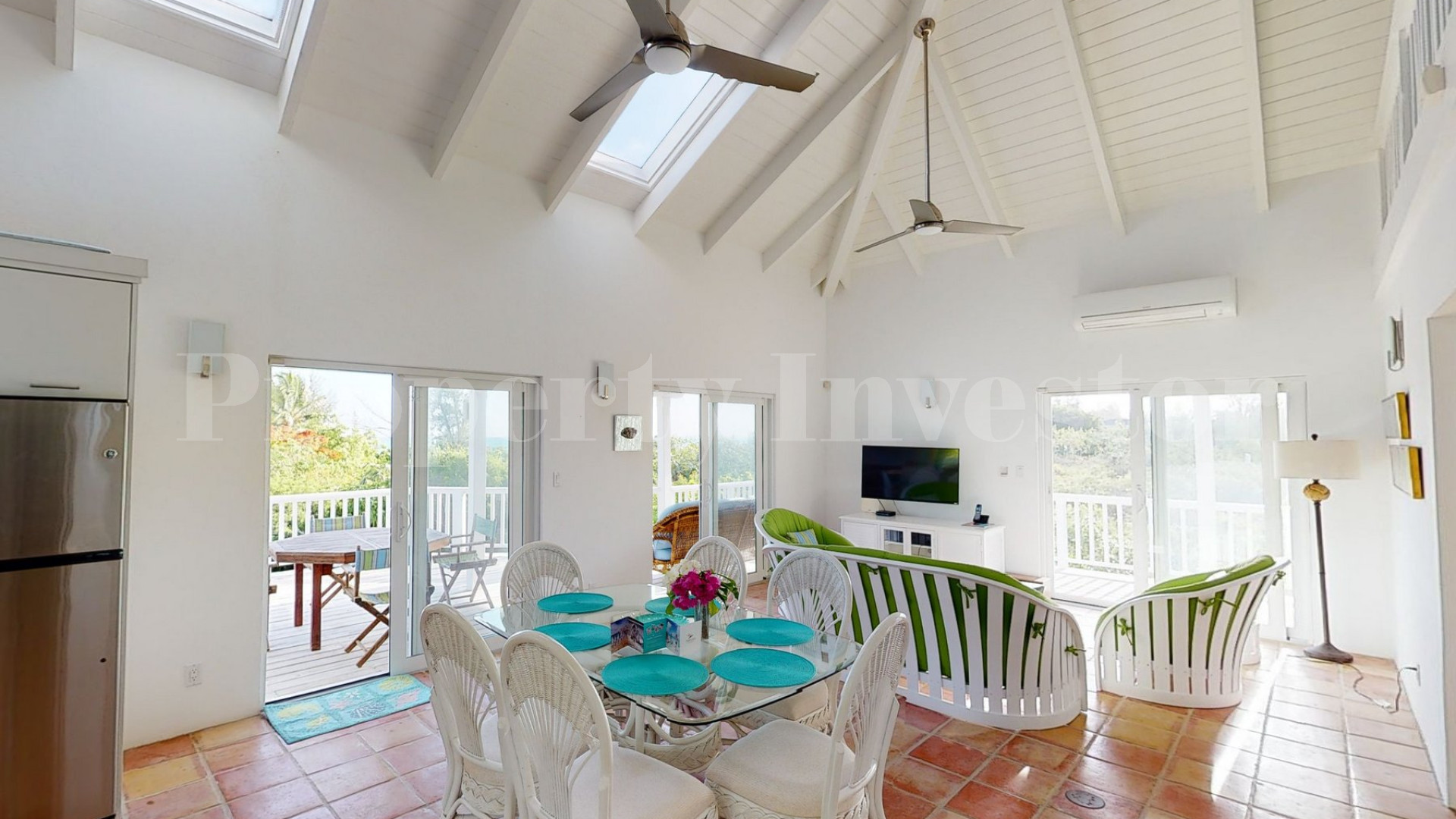 Beautiful 6 Bedroom Caribbean Style Luxury Beachfront Villa with Private Beach Access for Sale in Grace Bay, Turks & Caicos