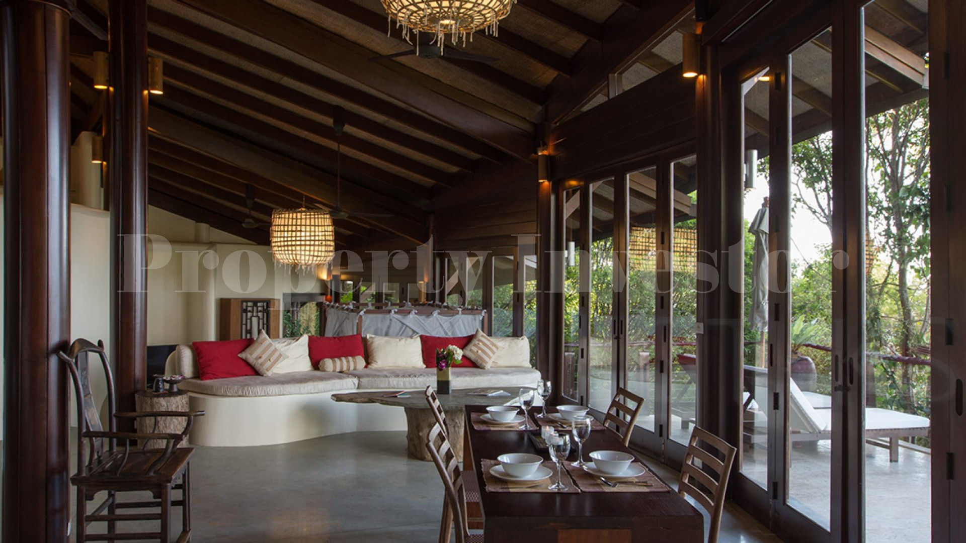 Unreal 3 Bedroom Tropical Luxury Hillside Villa with Waterfall in Koh Samui