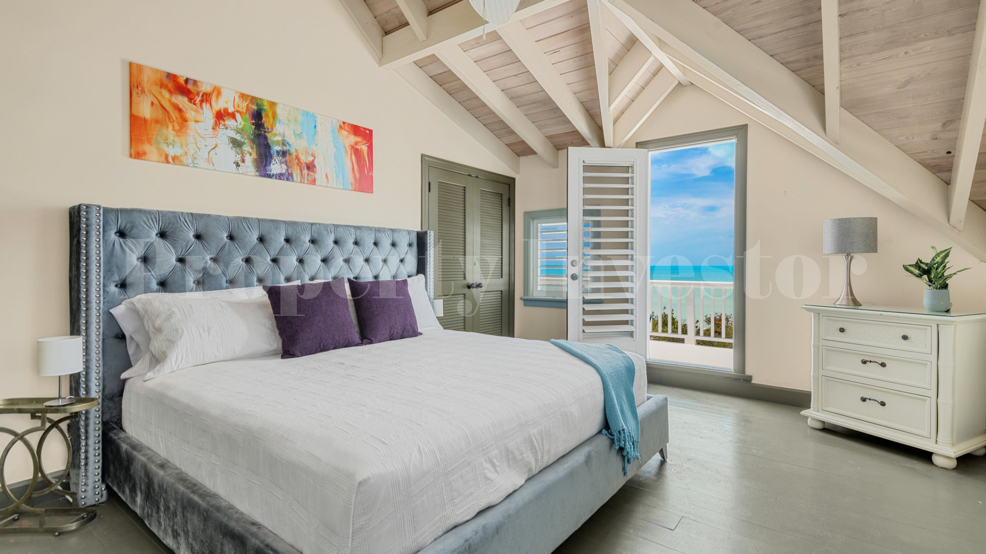 Fantastic 4 Bedroom Cape Cod Style Luxury Beach House for Sale  on Taylor Bay Beach, Turks & Caicos