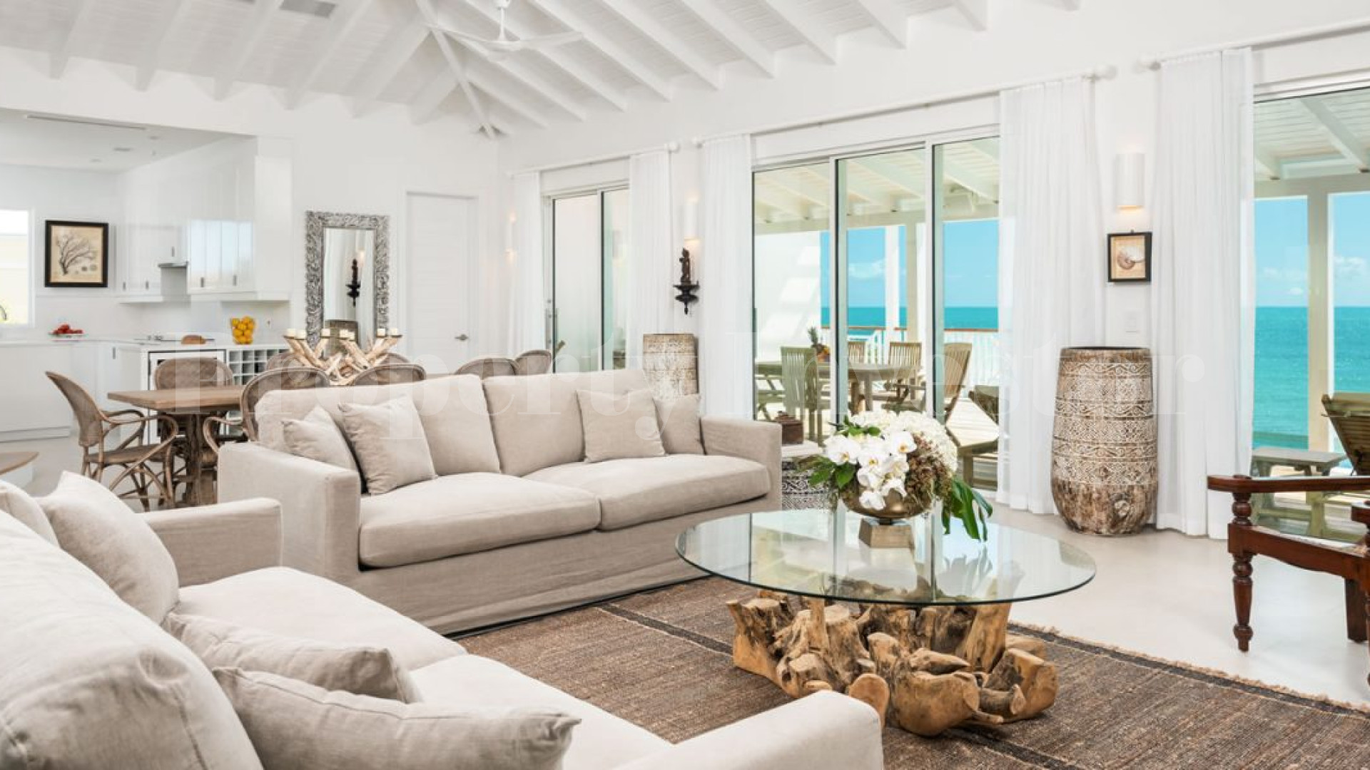 Upscale 4 Bedroom Caribbean Style Oceanfront Villa for Sale in Turks & Caicos