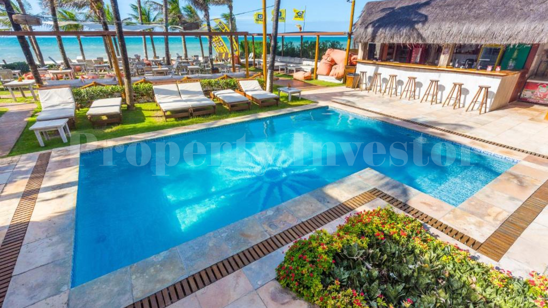 Established 24 Room Boutique Beachfront Kite Surfing Resort for Sale in Cumbuco, Brazil