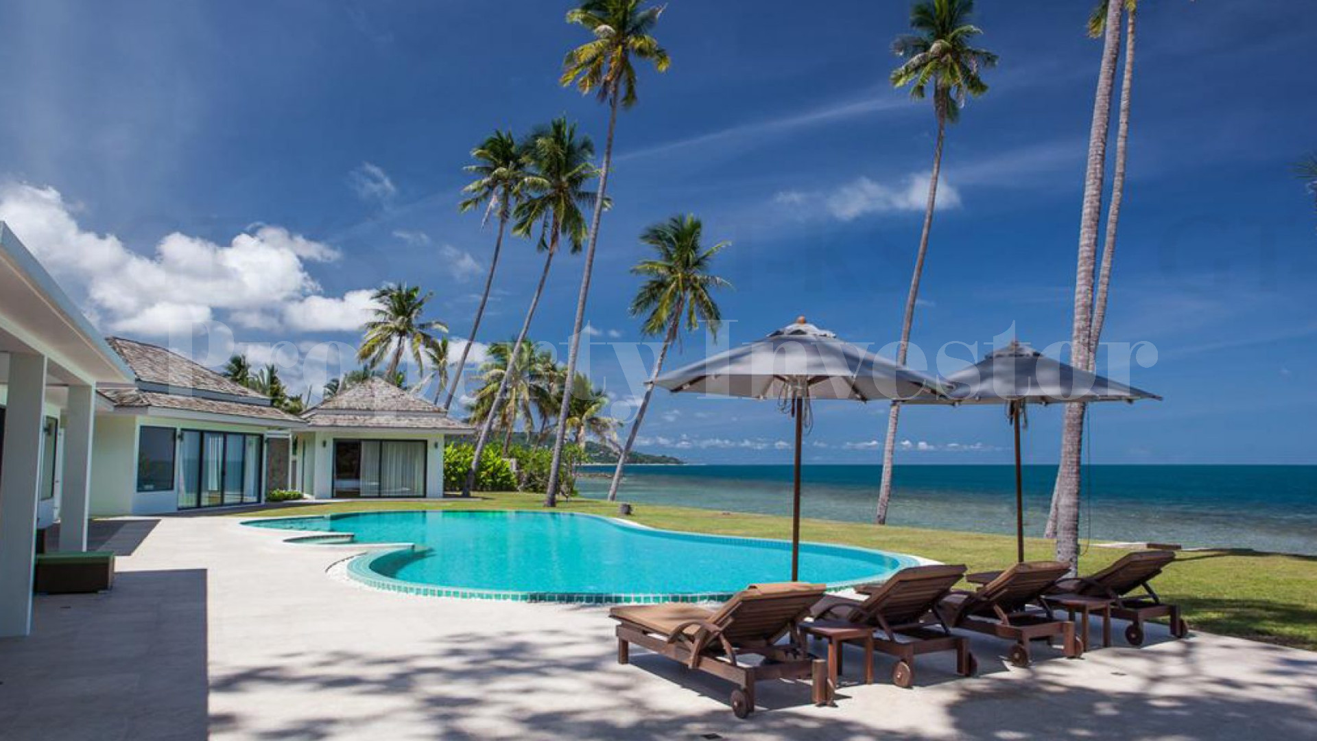 Stunning 4 Bedroom Modern Beachfront Villa with Private Beach Access for Sale in Koh Samui, Thailand