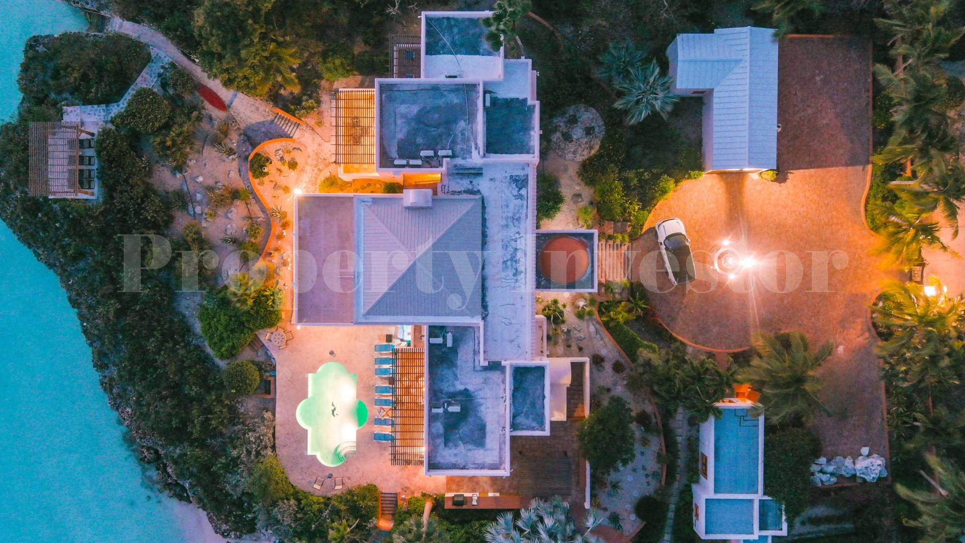 Exceptional 7 Bedroom Luxury Moroccan Style Beachfront Villa for Sale on Sapodilla Bay Beach, Turks & Caicos