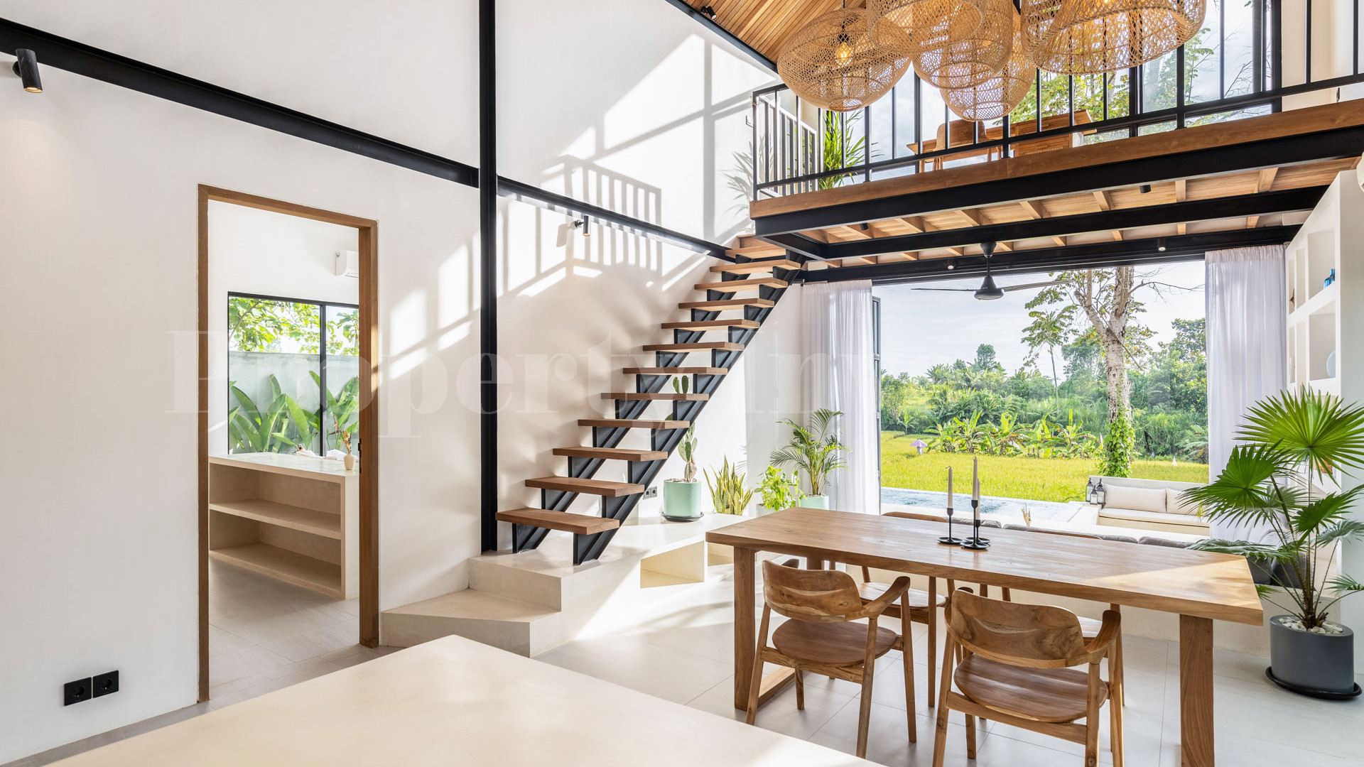 Chic 1-3 Bedroom Designer Loft Villas with Beautiful Rice Paddy Views for Sale Near Canggu, Bali