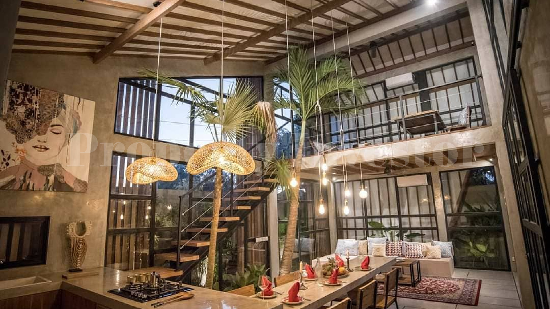 Stylish 2 Bedroom Designer Villa with Loft Mezzanine for Sale in Canggu, Bali