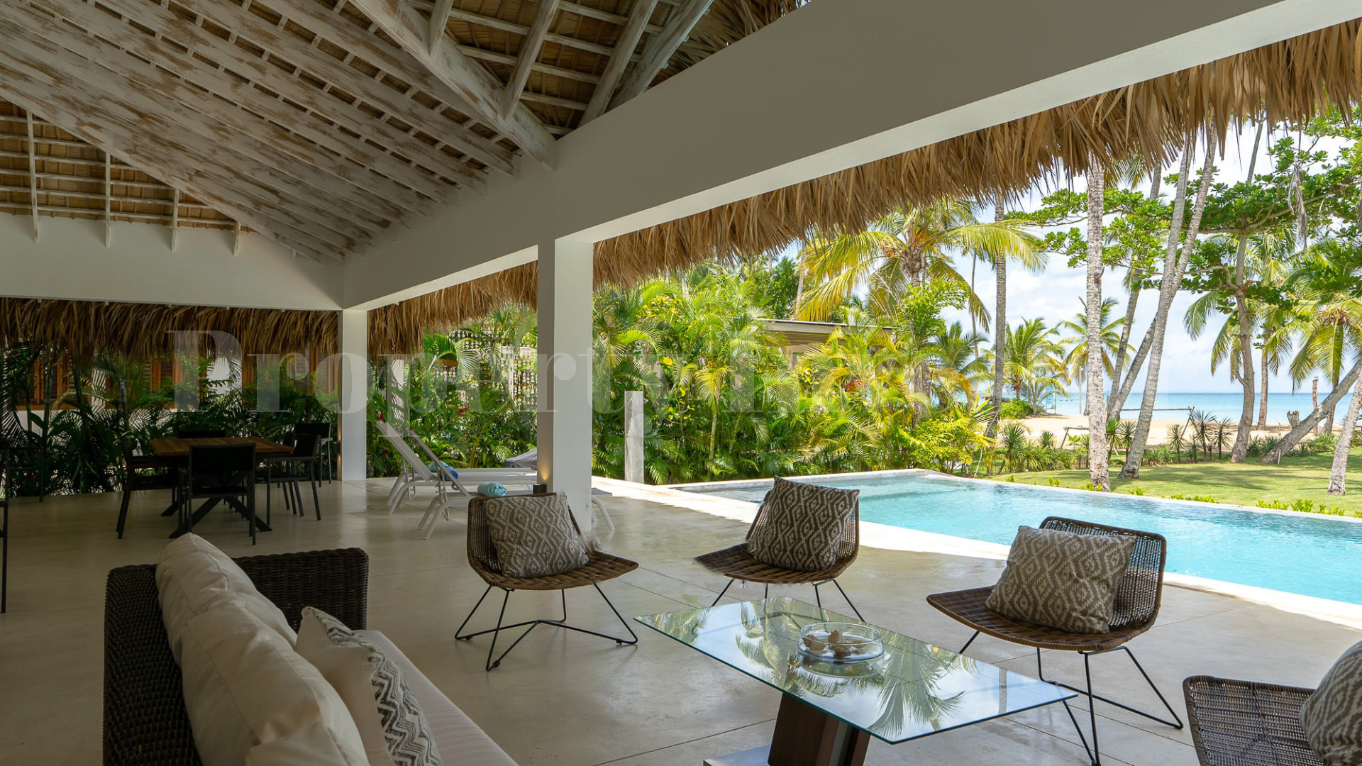 Beautiful 5 Bedroom Luxury Beachfront Villa for Sale at Playa Coson, Las Terrenas