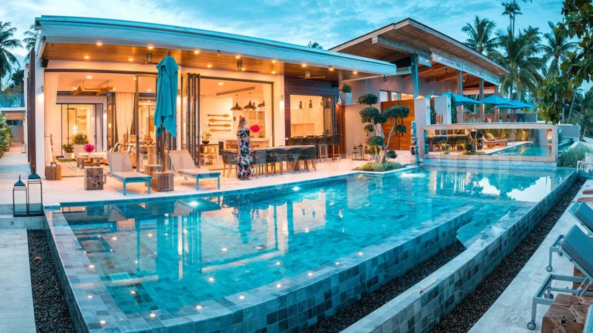 Breathtaking 6 Bedroom Beachfront Villa for Sale in Samui