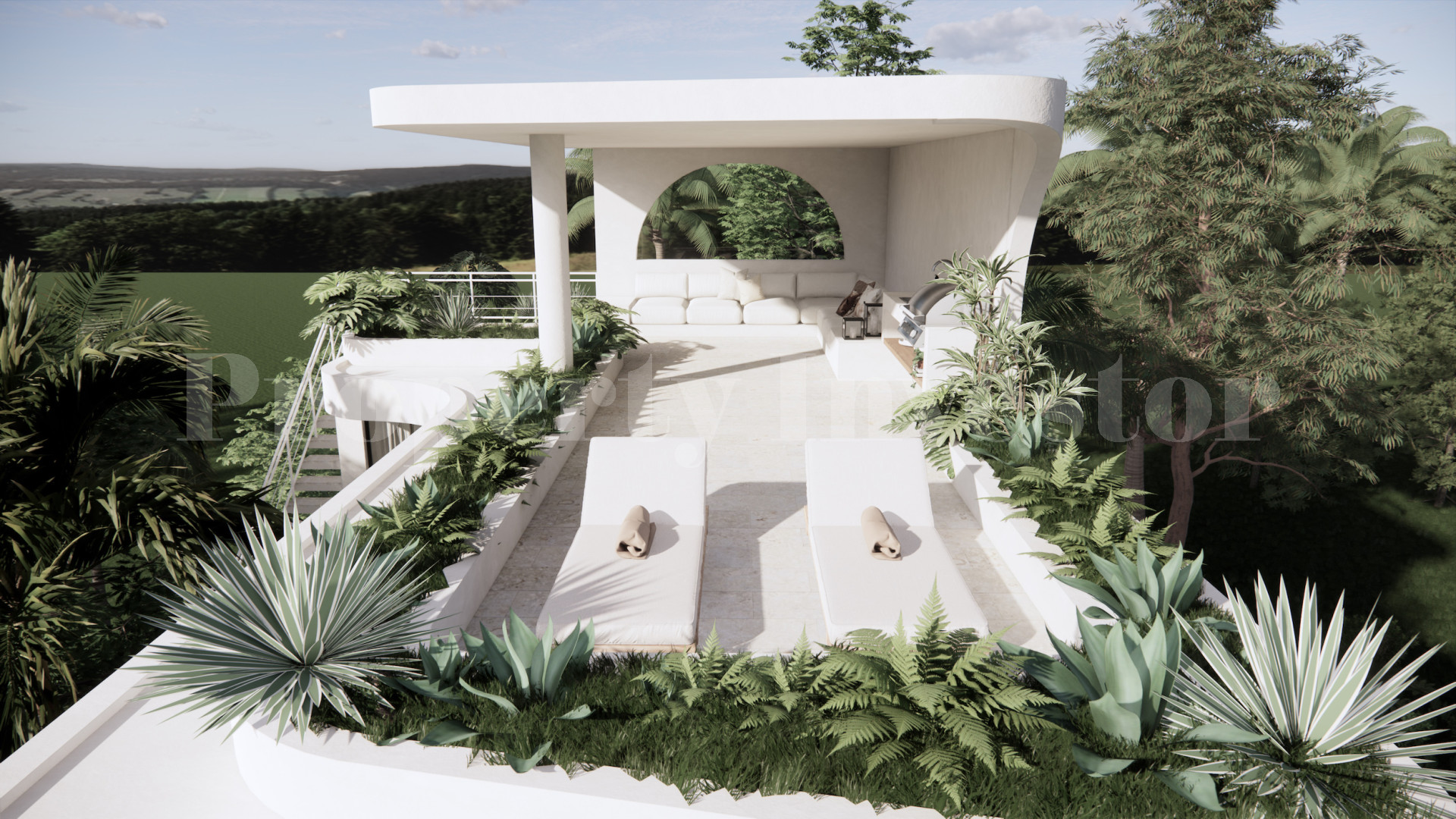 Продаётся современная роскошная вилла на 3 спальни с видом на океан под строительство от 395000$ в Улувату на Бали