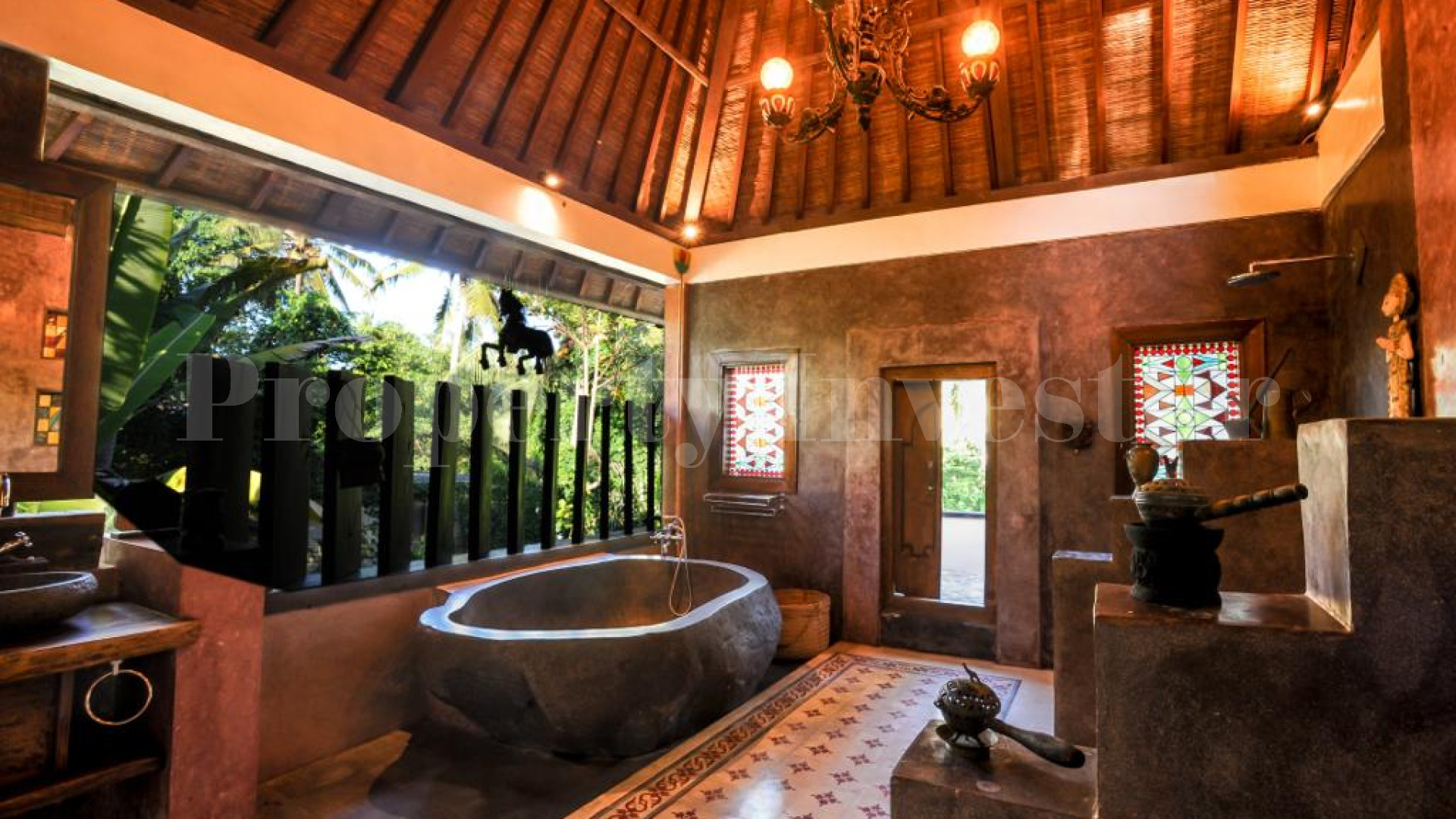 Newly Renovated 5 Bedroom Traditional Luxury Villa with Stunning Tropical River & Jungle Views for Sale in South Ubud, Bali