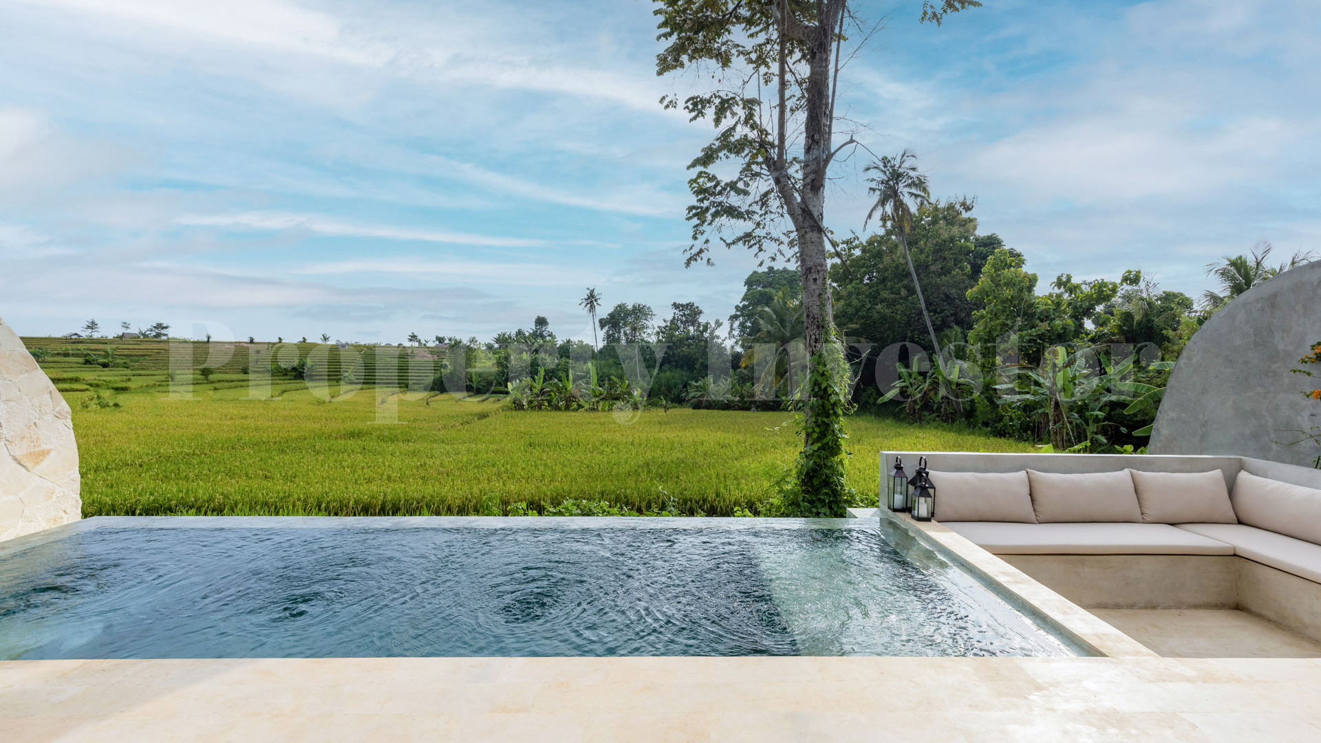 1-3 спальные лофт виллы с видом на рисовые поля рядом с Чангу, Бали