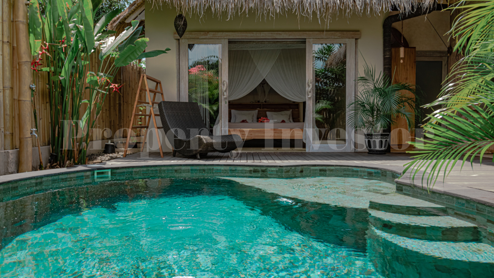 Unique Boutique Island Hotel with 4 Private Villas for Sale on Gili Air, Indonesia