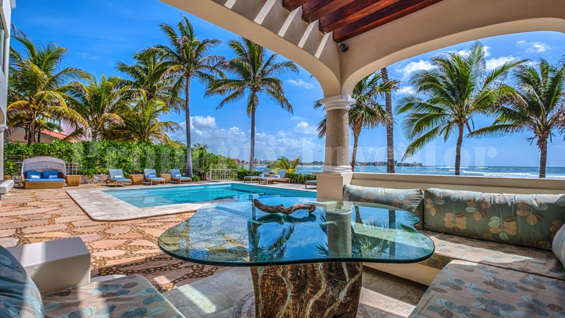 Incredible 6 Bedroom Luxury Beachfront Villa with Private Beach Access for Sale in Akumal, Mexico