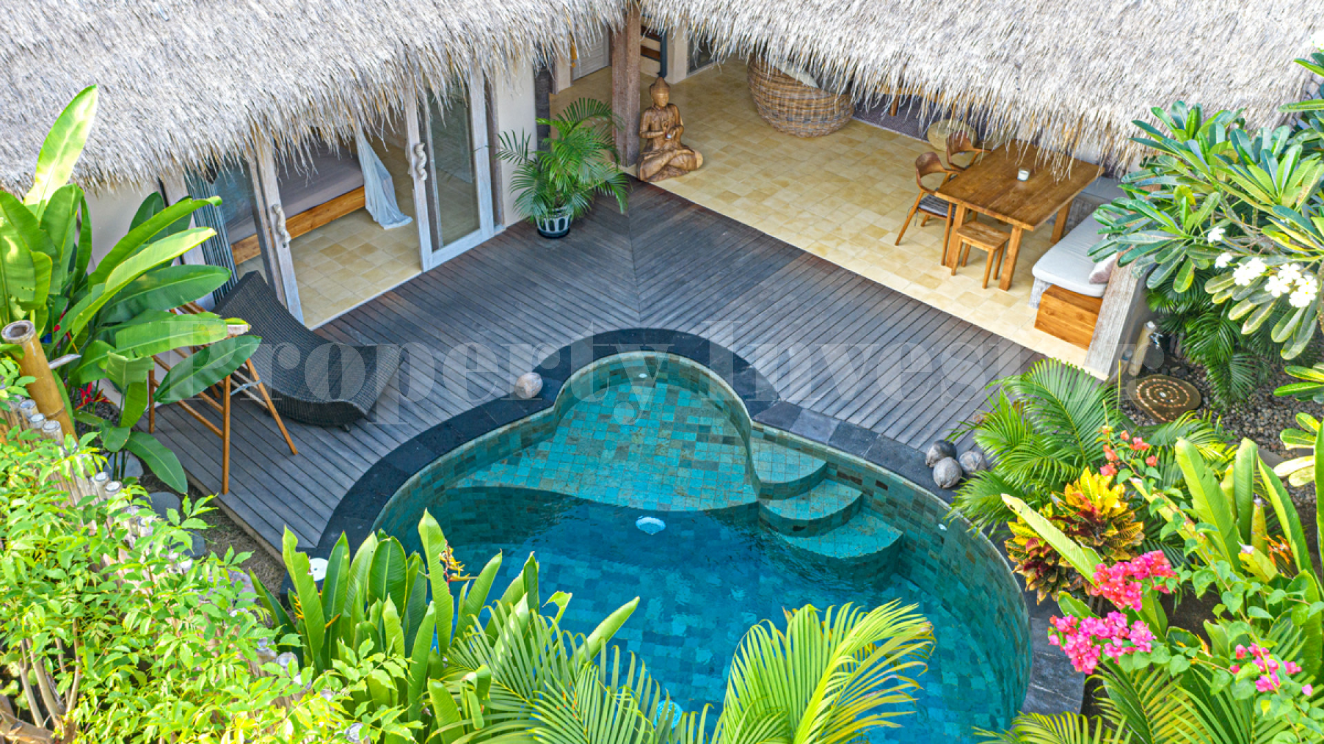 Unique Boutique Island Hotel with 4 Private Villas for Sale on Gili Air, Indonesia