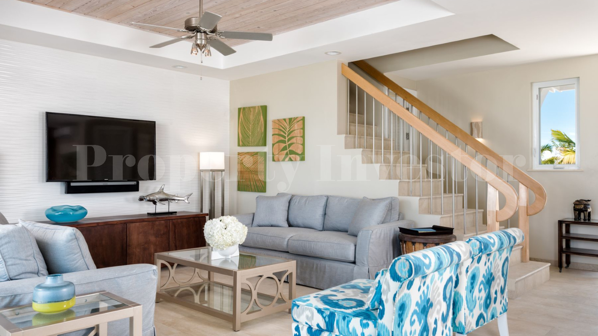 Stylish 5 Bedroom Luxury Beachfront Villa for Sale on Sapodilla Bay Beach, Turks & Caicos