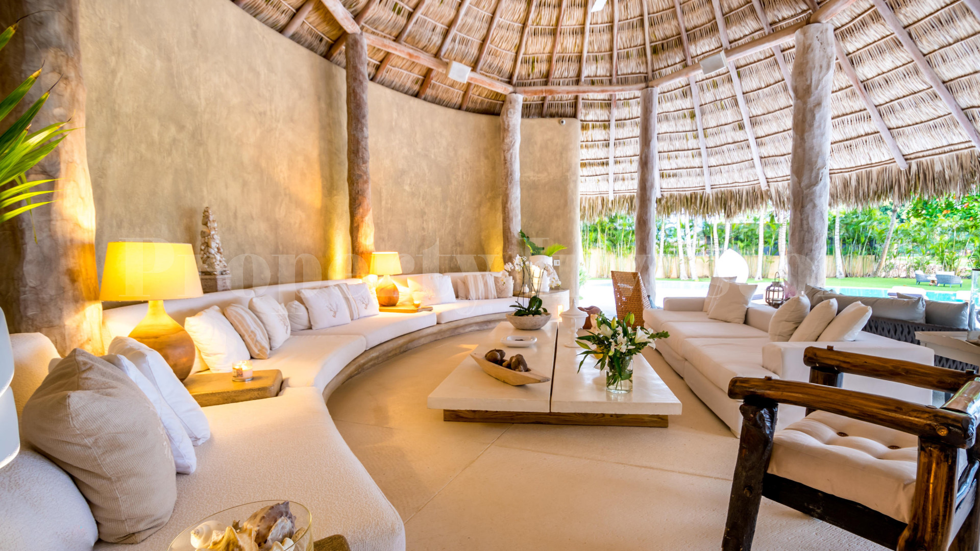 Unique 5 Bedroom "Organic" Luxury Oceanfront Villa with Amazing Ocean & Golf Views for Sale in Casa de Campo, the Dominican Republic