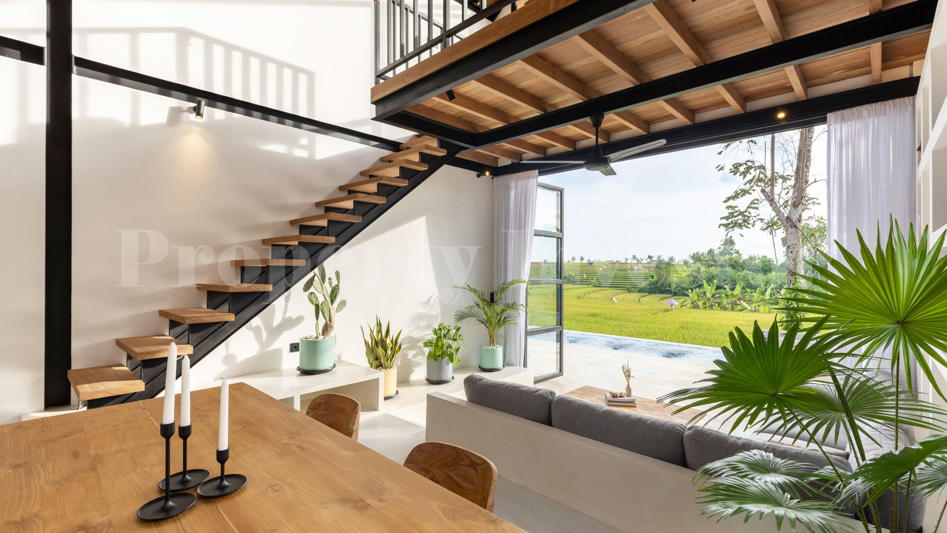 Chic 1-3 Bedroom Designer Loft Villas with Beautiful Rice Paddy Views for Sale Near Canggu, Bali