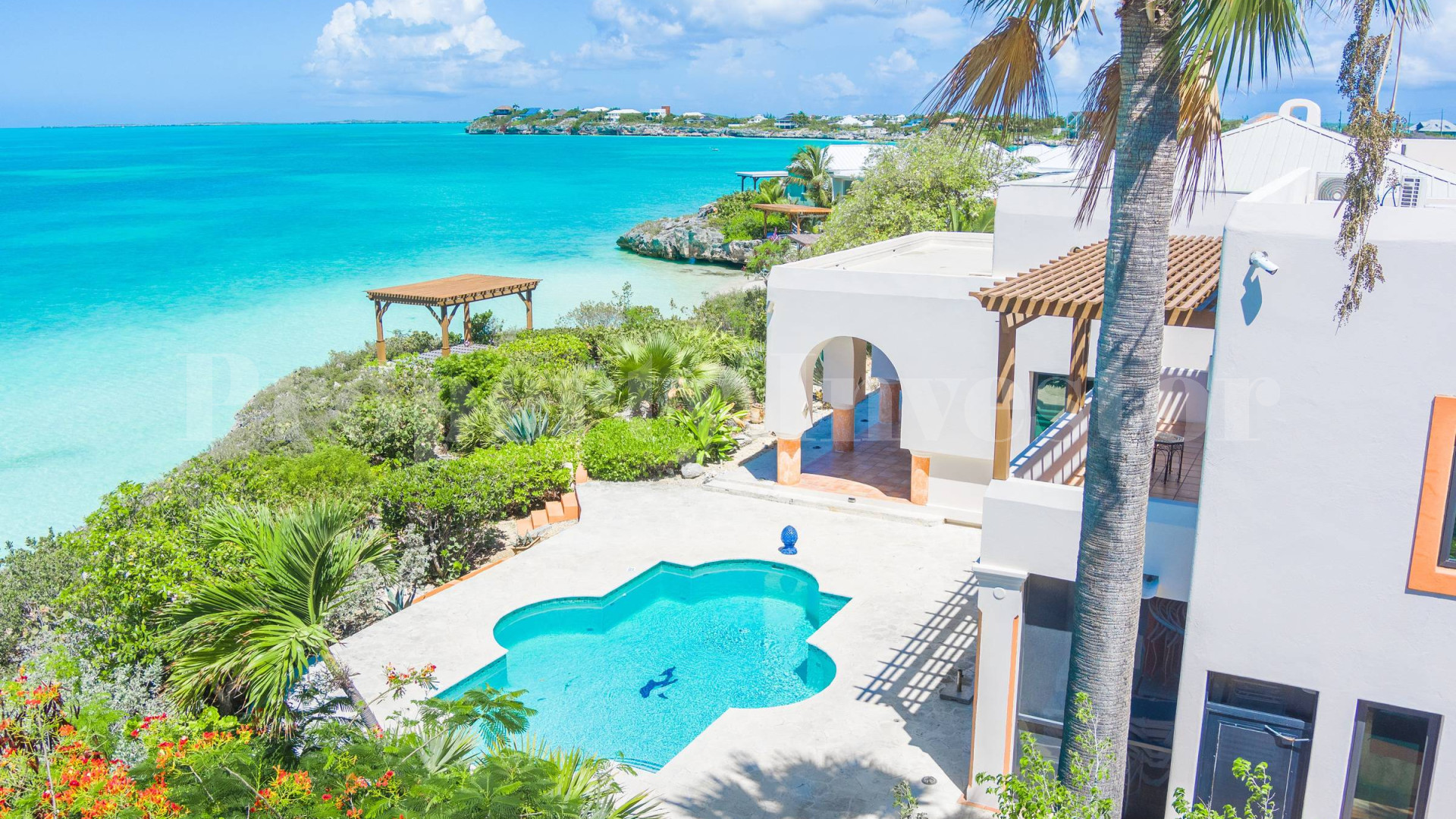 Exceptional 7 Bedroom Luxury Moroccan Style Beachfront Villa for Sale on Sapodilla Bay Beach, Turks & Caicos