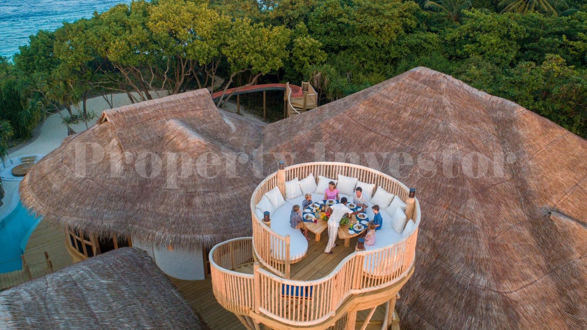 One-of-One 5 Bedroom Luxury Eco Resort Sunrise Villa with Viewing Moonlight Tower for Private Ownership in the Maldives