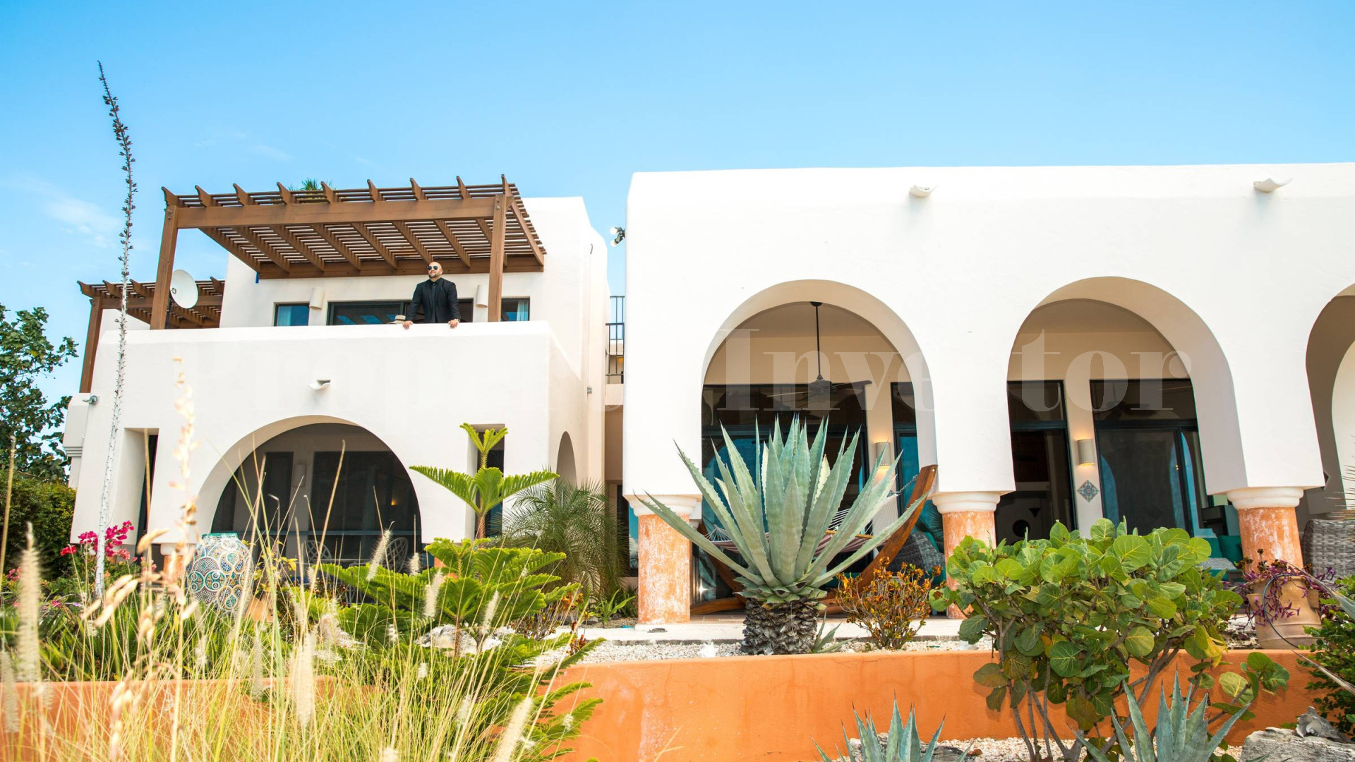 Exceptional 7 Bedroom Luxury Moroccan Style Beachfront Villa for Sale on Sapodilla Bay Beach, Turks & Caicos