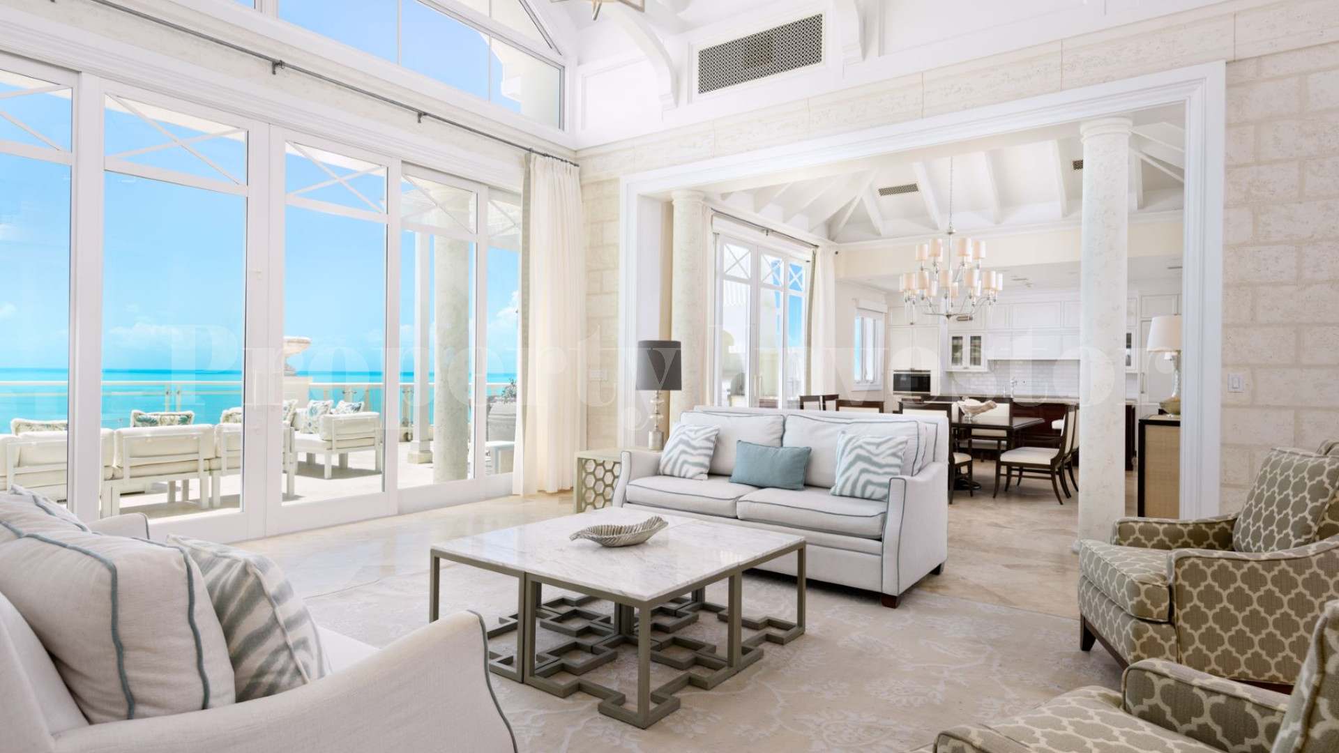 Exclusive 3 Bedroom Luxury Penthouse with Incredible Terrace & Panoramic Views for Sale on Long Bay Beach, Turks & Caicos