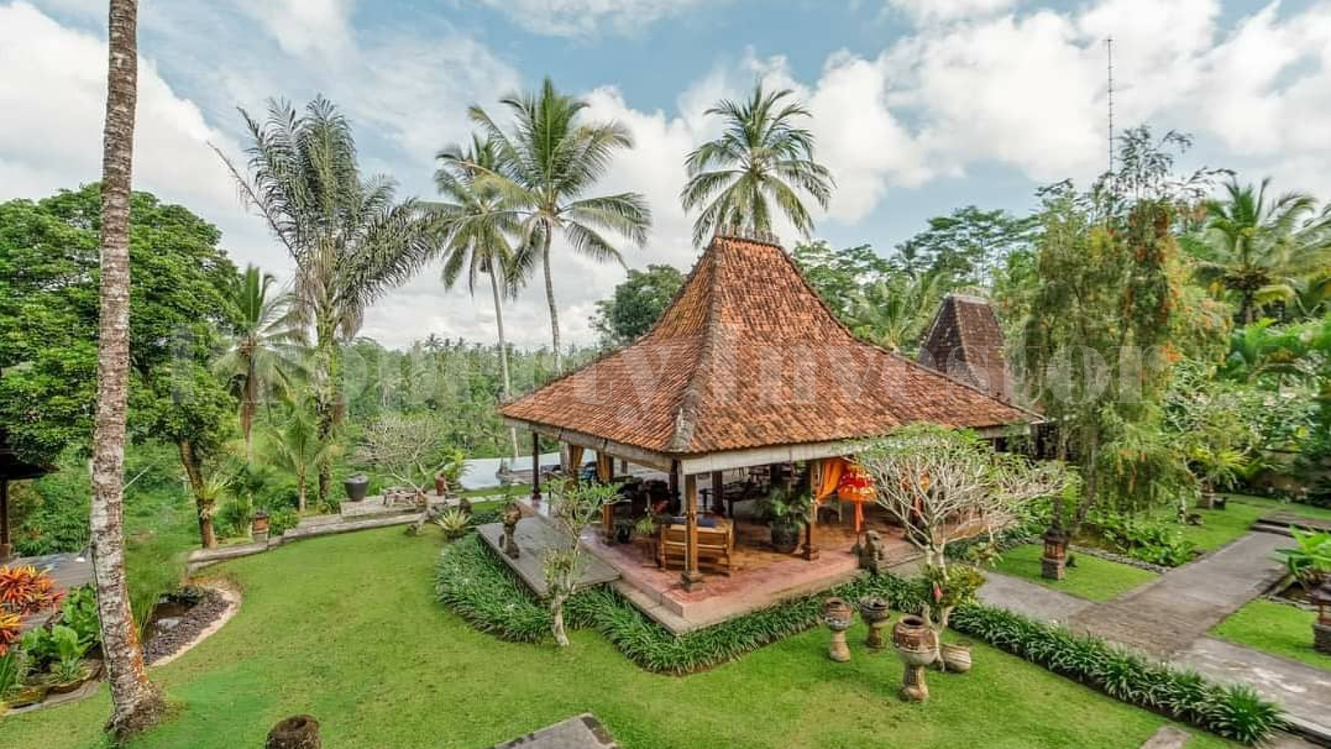 Lush 4 Bedroom Balinese Estate with Jungle & Valley Views for Sale in North-Ubud, Bali