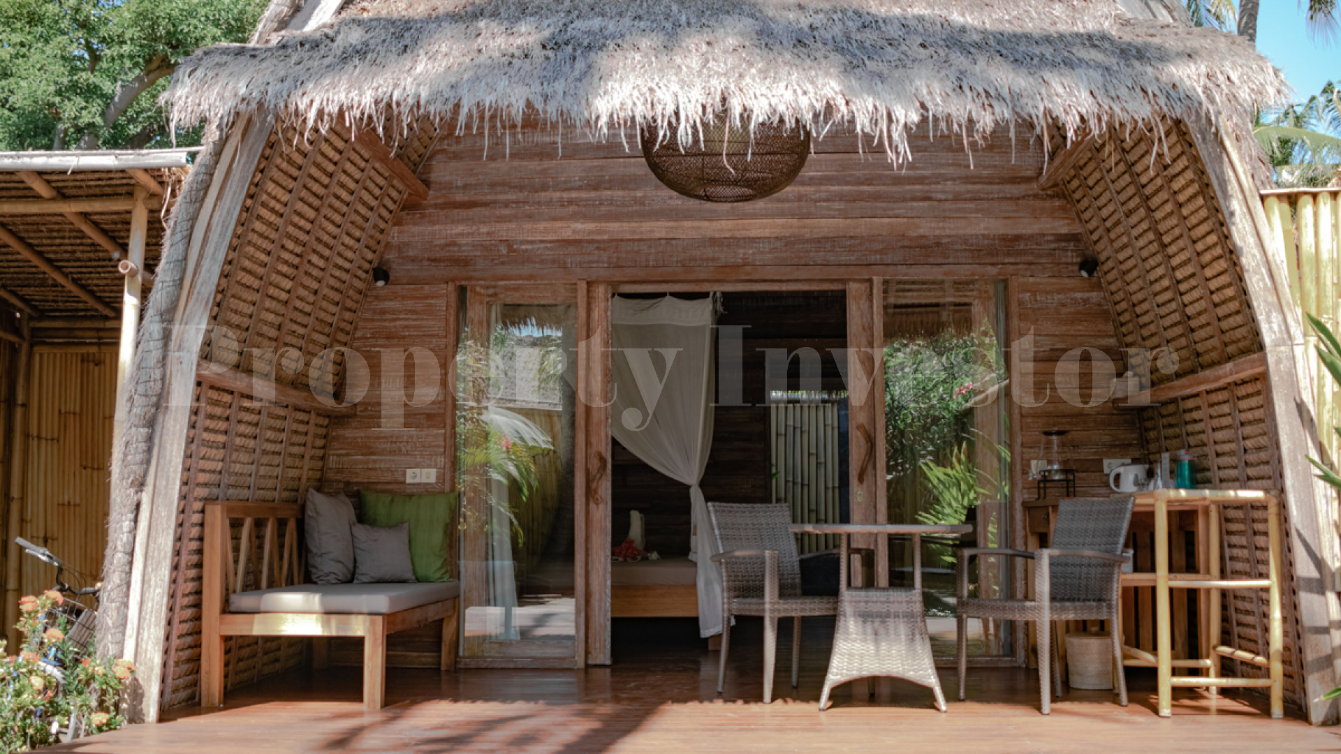 Unique Boutique Island Hotel with 4 Private Villas for Sale on Gili Air, Indonesia