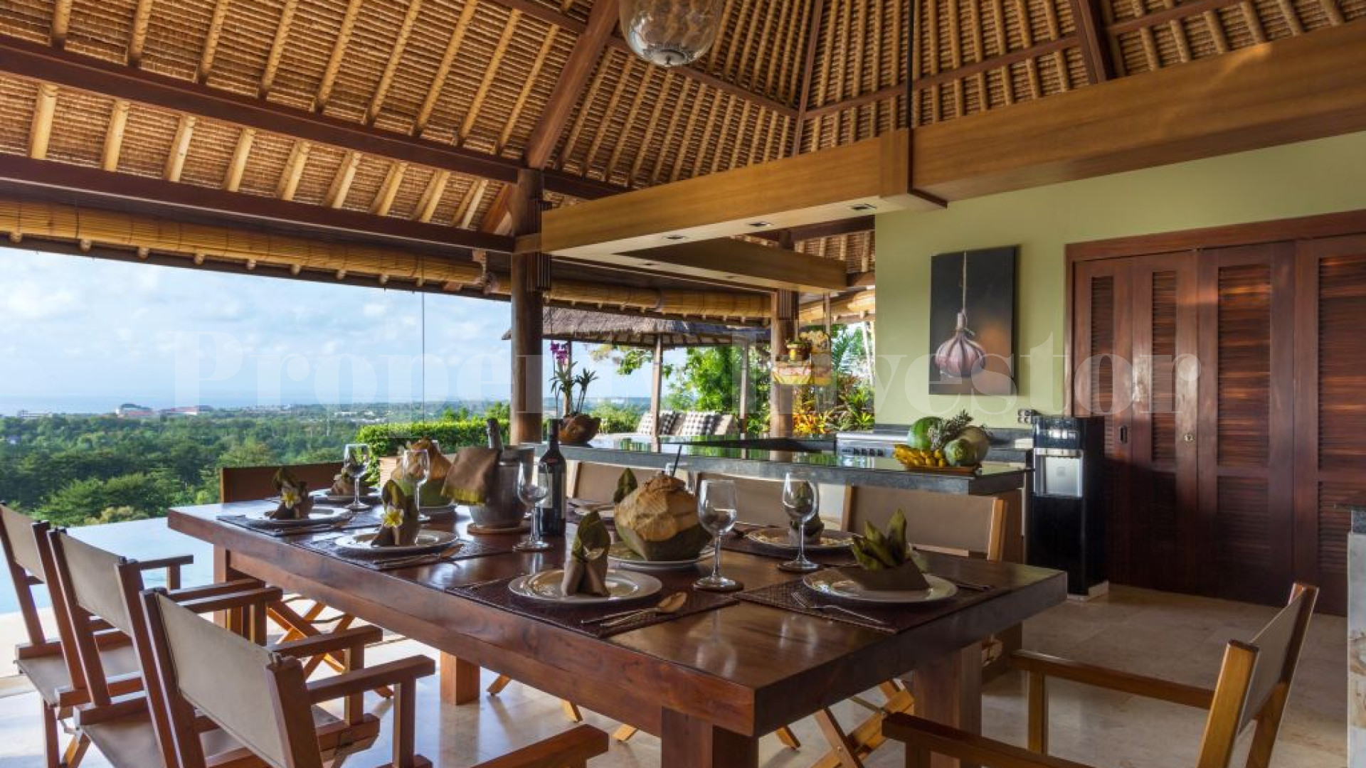 6 Bedroom Luxury Hillside Villa with Unobstructed Ocean Views for Sale in Bukit, Bali