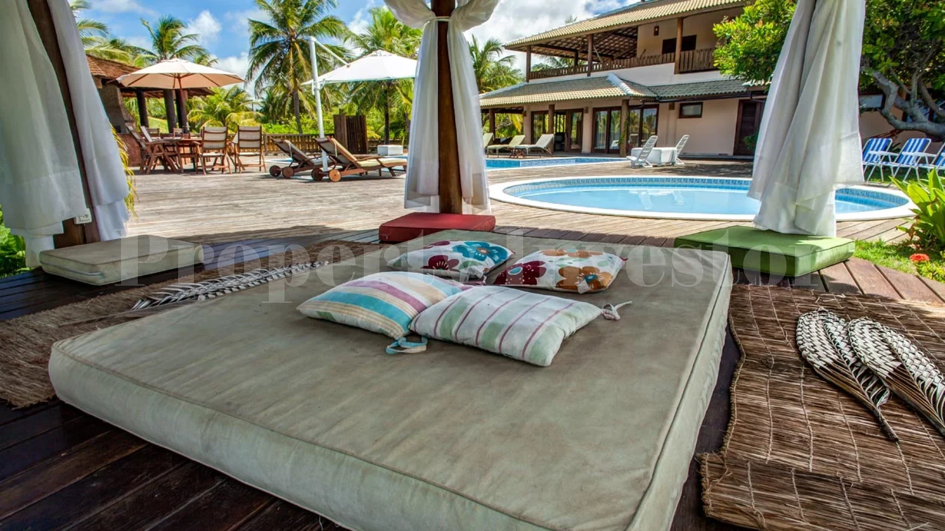 Exclusive 6 Suite Luxury Beachfront Coconut Oasis Retreat on 30 Hectare Parcel for Sale in Bahia, Brazil