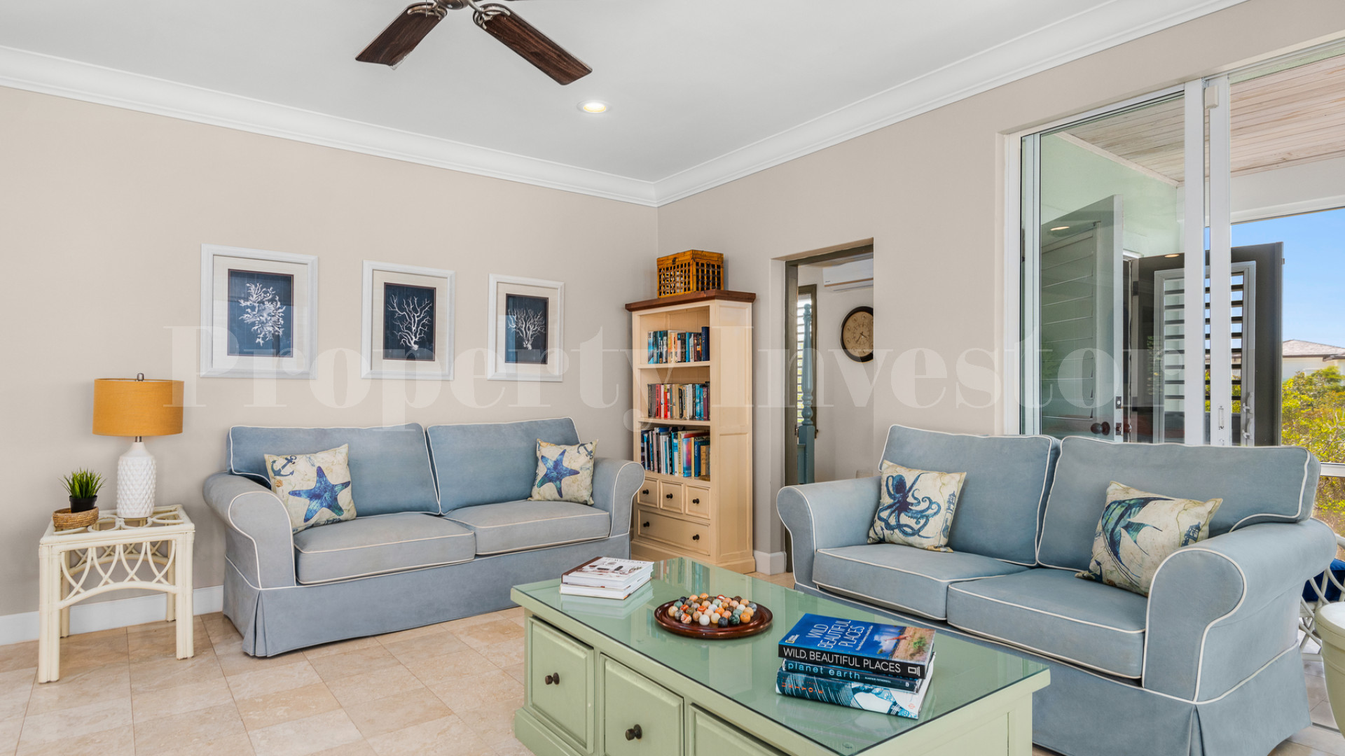 Fantastic 4 Bedroom Cape Cod Style Luxury Beach House for Sale  on Taylor Bay Beach, Turks & Caicos