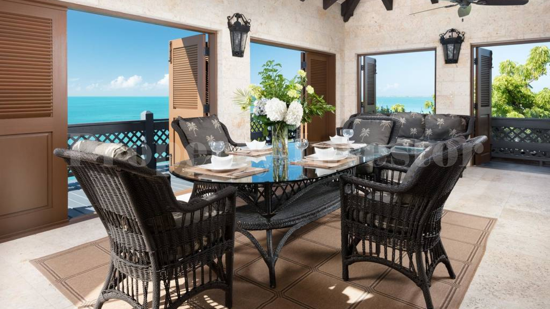Incredible 6 Bedroom Luxury Oceanview Villa with Private Beach Access for Sale in Sapodilla Bay, Turks & Caicos