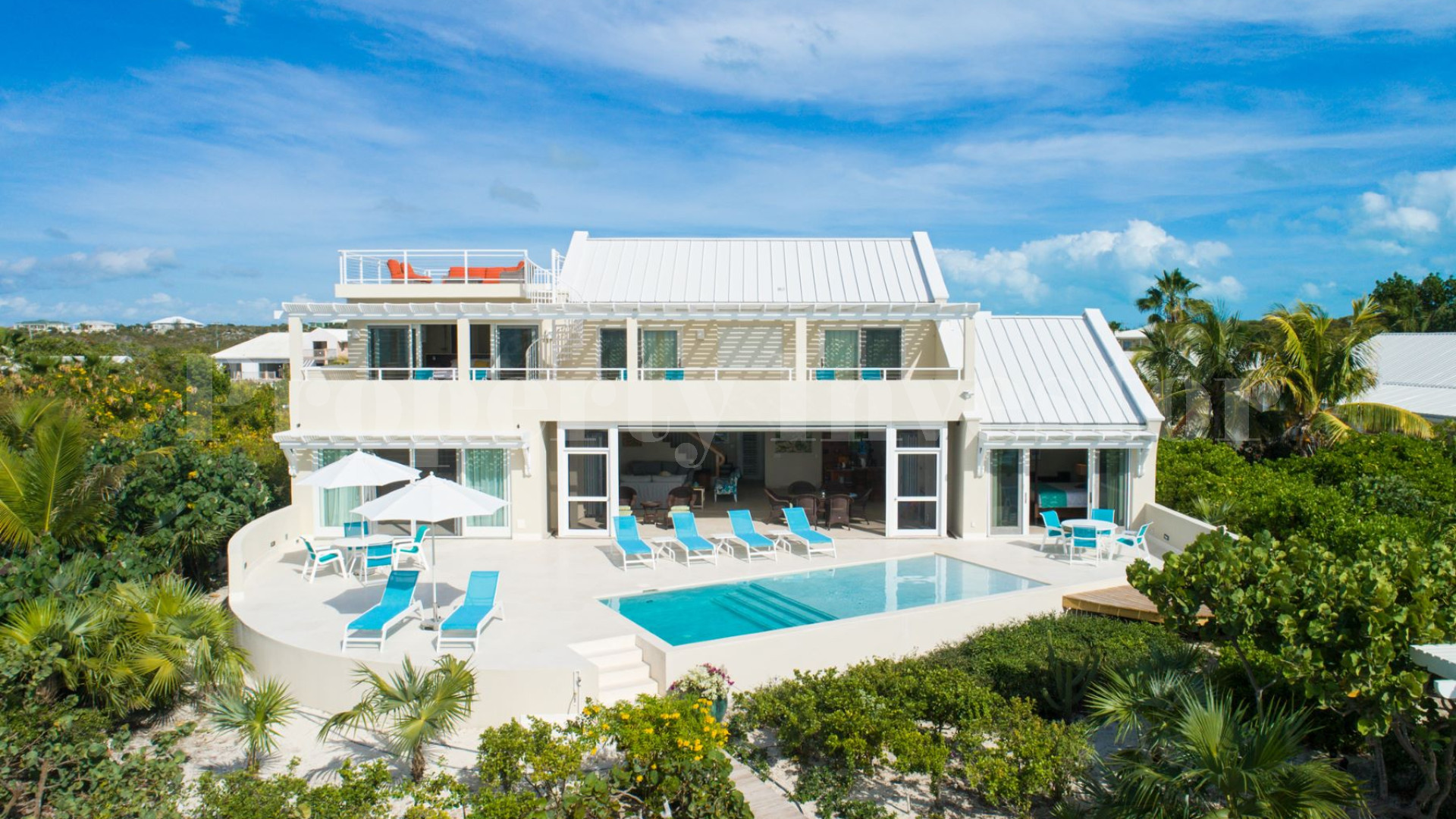 Stylish 5 Bedroom Luxury Beachfront Villa for Sale on Sapodilla Bay Beach, Turks & Caicos