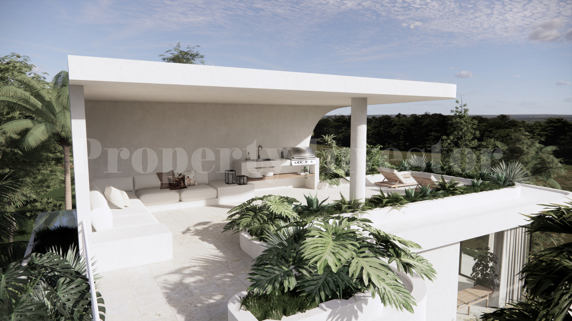 Продаётся современная роскошная вилла на 3 спальни с видом на океан под строительство от 395000$ в Улувату на Бали