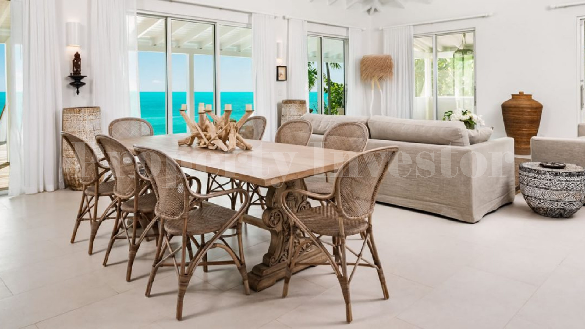 Upscale 4 Bedroom Caribbean Style Oceanfront Villa for Sale in Turks & Caicos
