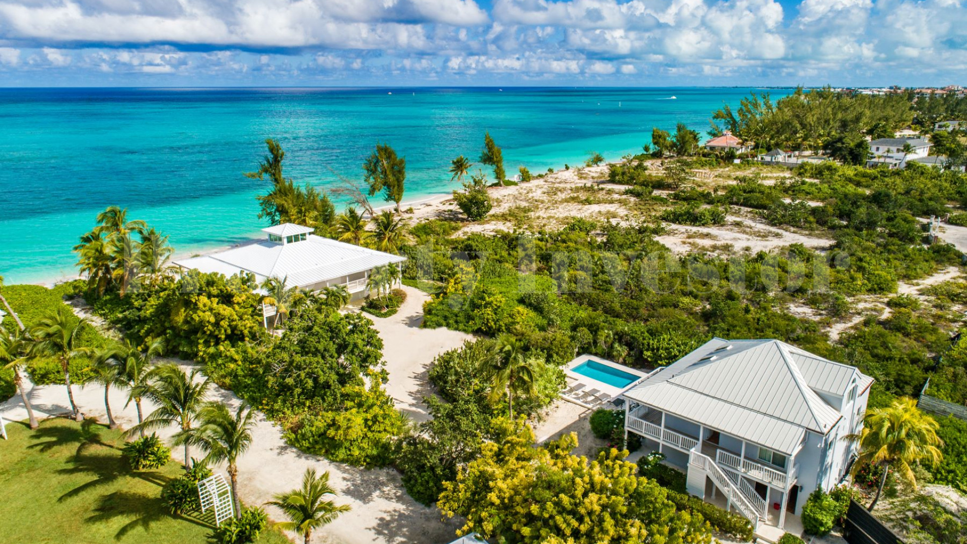 Beautiful 6 Bedroom Caribbean Style Luxury Beachfront Villa with Private Beach Access for Sale in Grace Bay, Turks & Caicos