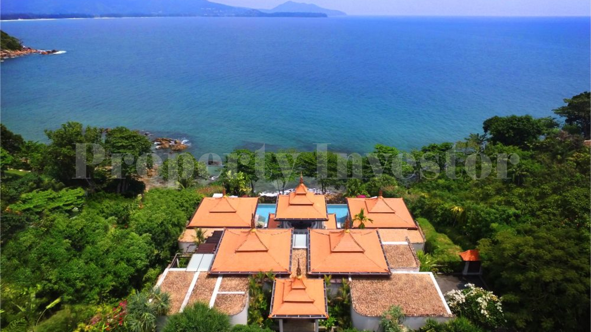 Fabulously Unique 6 Bedroom Oceanview Luxury Villa with 180° Panoramic Views & Private Beach for Sale in a 5* World Class Resort in Phuket