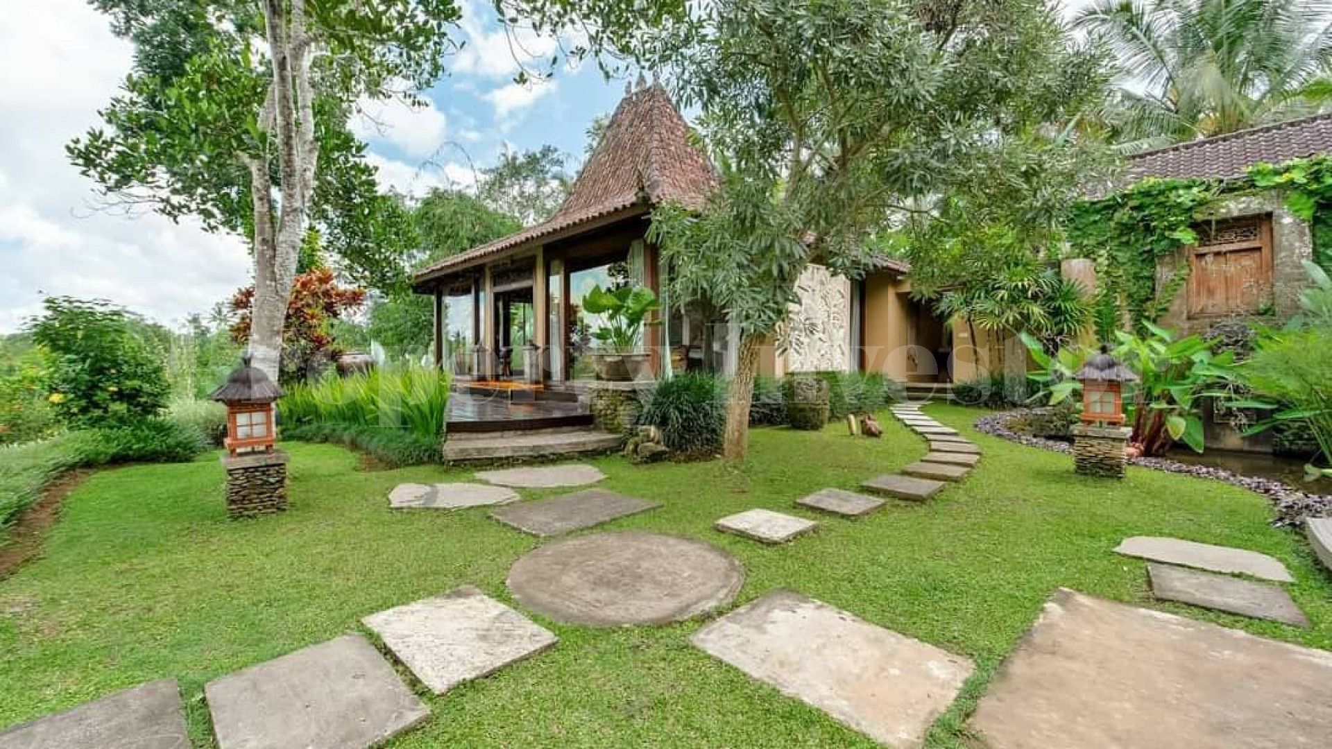 Lush 4 Bedroom Balinese Estate with Jungle & Valley Views for Sale in North-Ubud, Bali